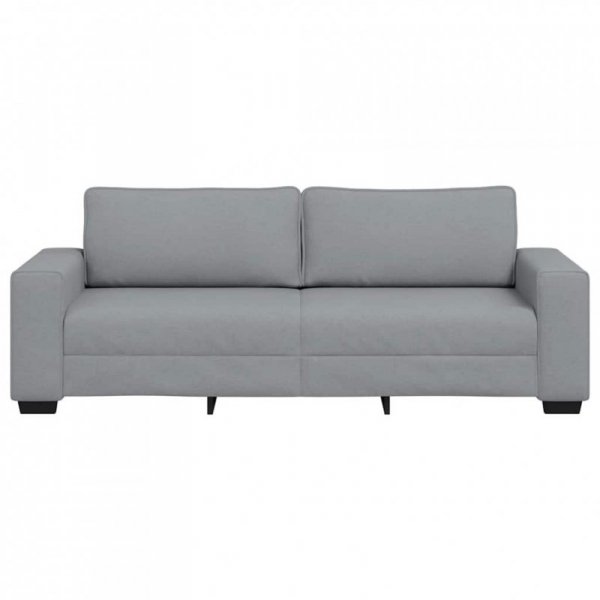 Sofa 3-osobowa, jasnoszara, 180 cm, tapicerowana tkaniną