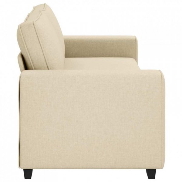 Sofa 3-osobowa, kremowa, 180 cm, tkaniną