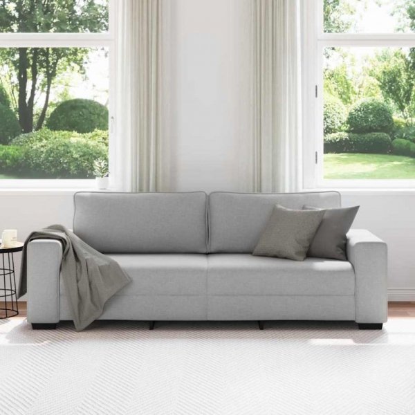 Sofa 3-osobowa, szara chmurowy, 180 cm, tkaniną