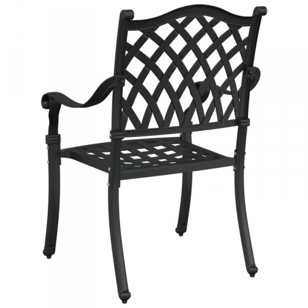 Krzesła ogrodowe Czarny Aluminium 56 x 55 x 92,5 cm Wytrzymałe