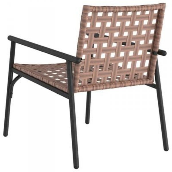 Komplet krzeseł ogrodowych  2 szt. Czarny 79x56x73,5 cm z polirattanu