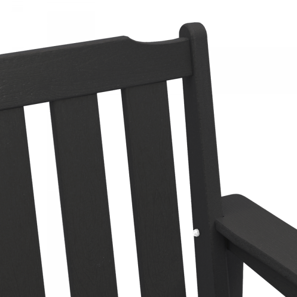 Ławka ogrodowa Czarna 120 cm HDPE