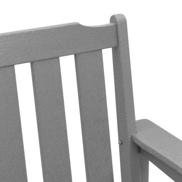 Ławka Ogrodowa  Jasnoszara 120 cm HDPE