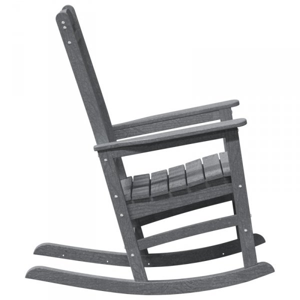 Krzesło Bujane  Jasnoszare 70x92x107 cm HDPE