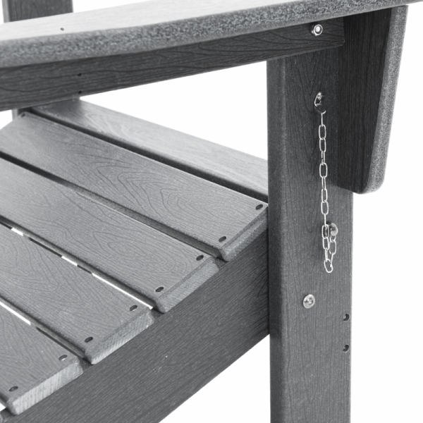 Krzesło Adirondack  Jasnoszare 74,5x80,5x90 cm HDPE