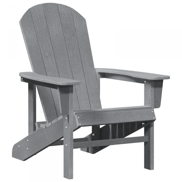 Krzesło Adirondack  Jasnoszare 74x82x91 cm HDPE