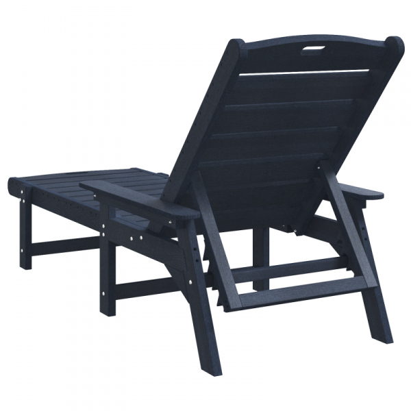 Leżak Słoneczny Granatowy 53x162x98,5 cm HDPE