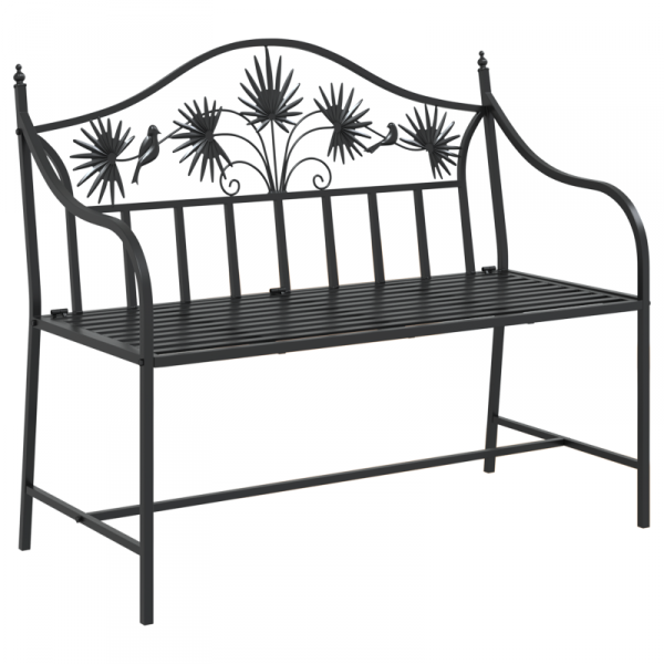 Vintage Metal Bench Czarny Stal malowana proszkowo Standard