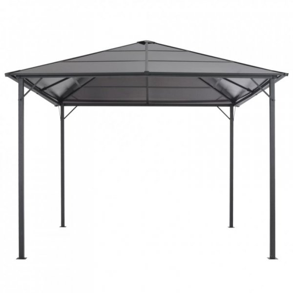 Altana ogrodowa z zadaszeniem, aluminiowa, 3 x 3 m, antracytowa