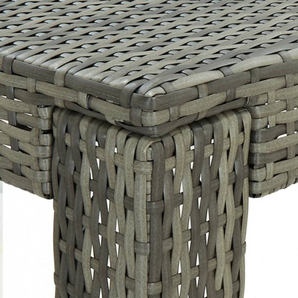 Ogrodowy stolik barowy, szary, 100x60,5x110,5 cm, polirattan