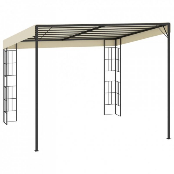 Altana przyścienna, 3x3 m, kremowa, tkanina