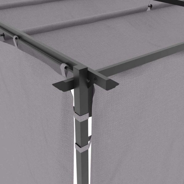Altana ogrodowa z zasłonami, 3 x 3 m, antracytowa, stal