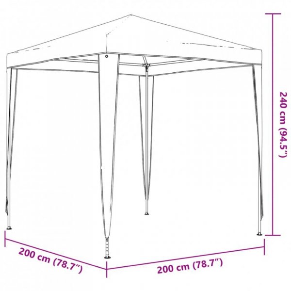 Namiot imprezowy, 2x2 m, biały