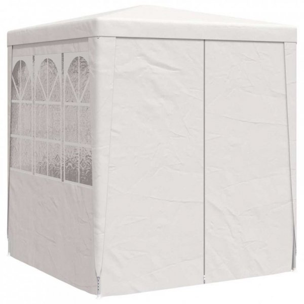 Namiot imprezowy ze ściankami, 2,5x2,5 m, biały, 90 g/m²