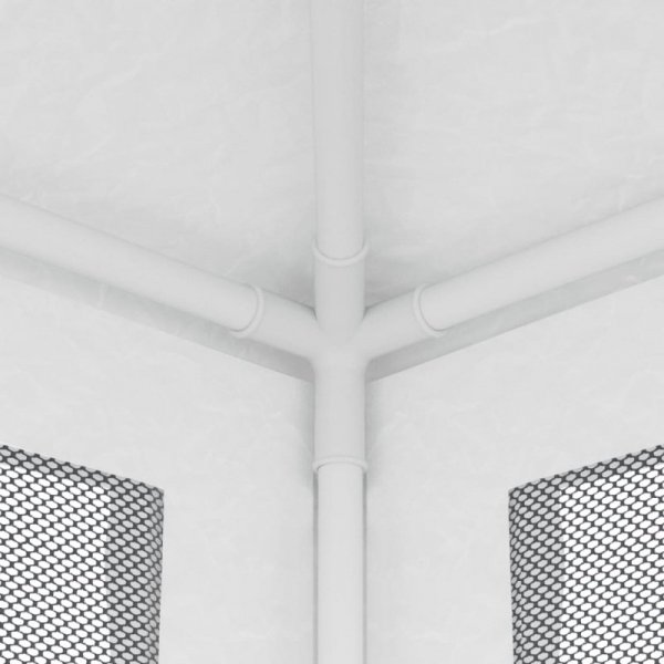 Namiot imprezowy z 4 siatkowymi ściankami, 2,5x2,5 m, biały