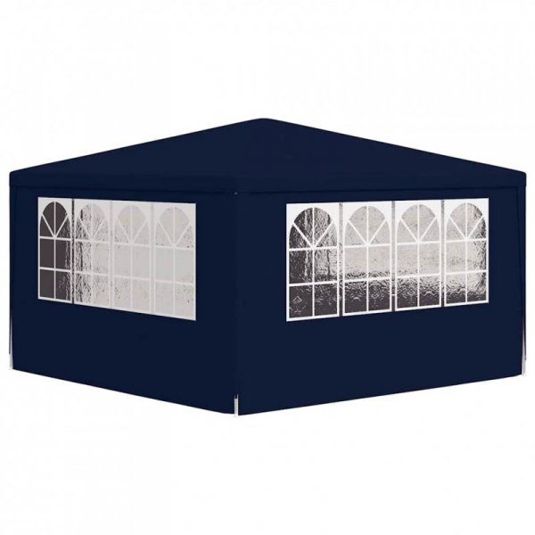 Namiot imprezowy ze ściankami, 4x4 m, niebieski, 90 g/m²