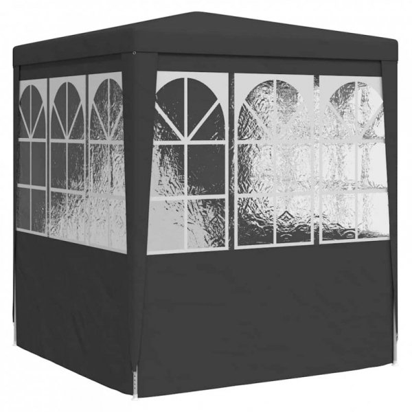 Namiot imprezowy ze ściankami, 2x2 m, antracyt, 90 g/m²