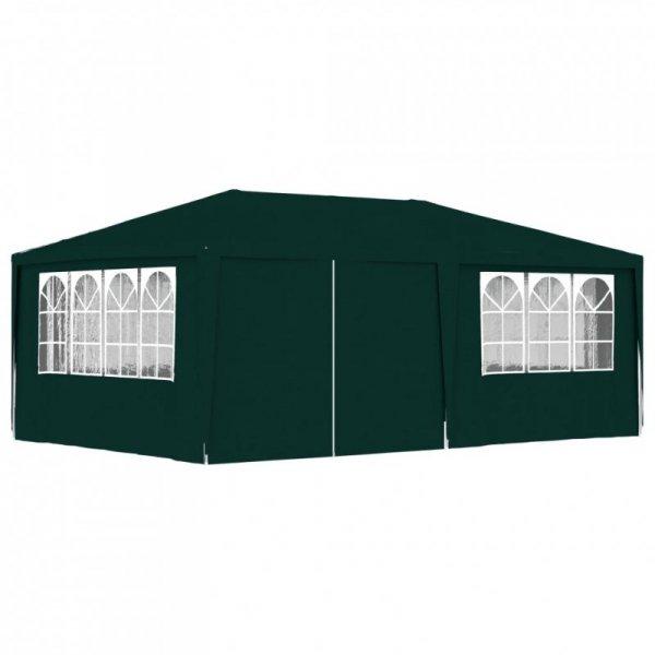 Namiot imprezowy ze ściankami, 4x6 m, zielony, 90 g/m²