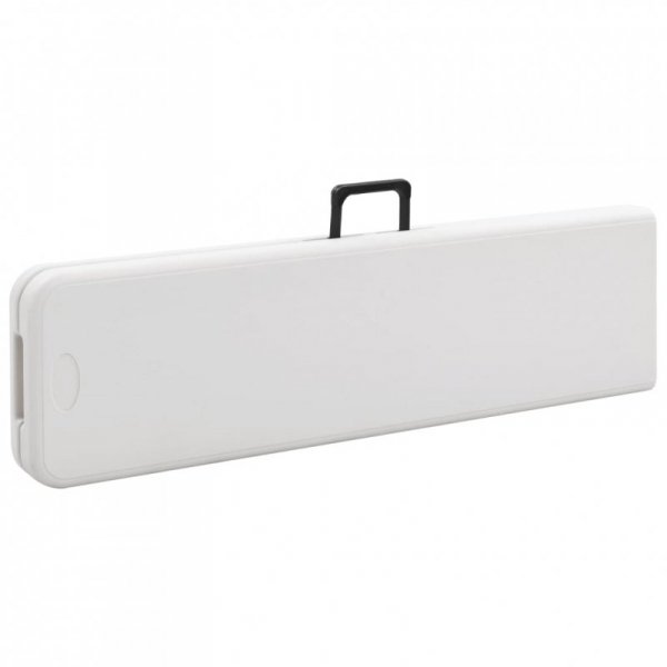 Składane ławki ogrodowe, 2 szt., 180 cm, HDPE, białe