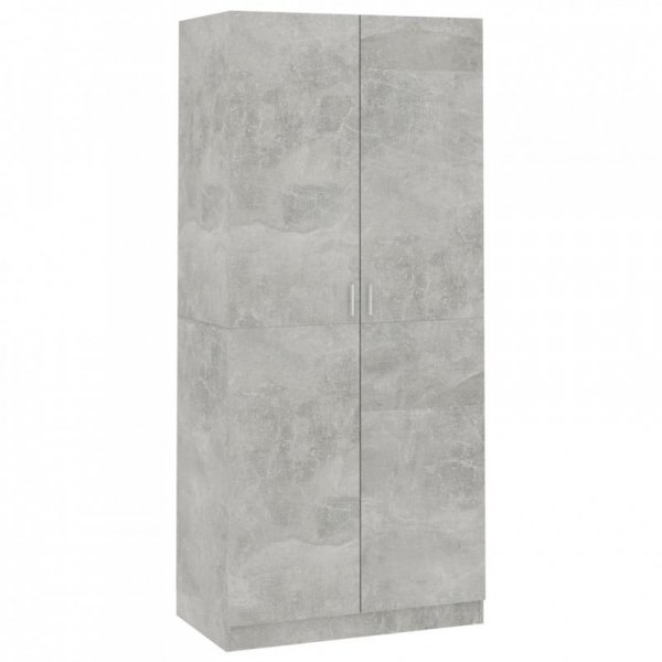 Szafa, betonowa szarość, 90x52x200 cm, materiał drewnopochodny