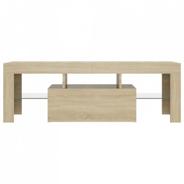 Szafka pod TV z oświetleniem LED, dąb sonoma, 120x35x40 cm
