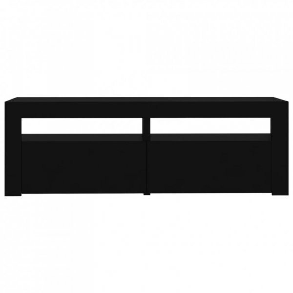 Szafka pod TV z oświetleniem LED, czarna, 120x35x40 cm