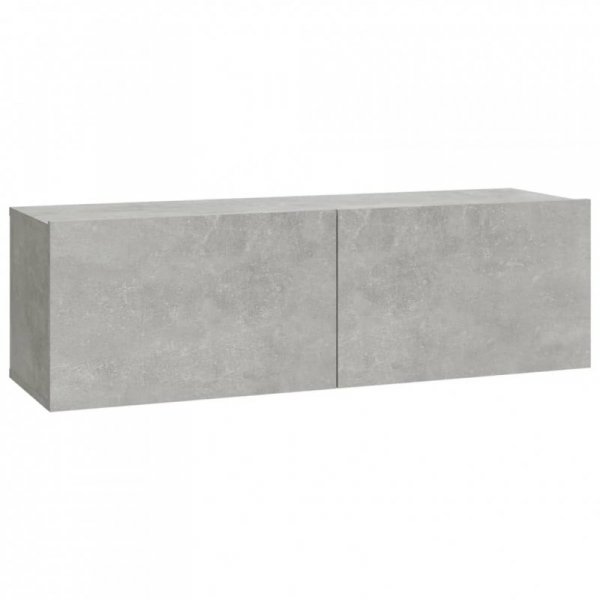 Szafki ścienne pod TV, 2 szt., betonowa szarość, 100x30x30 cm