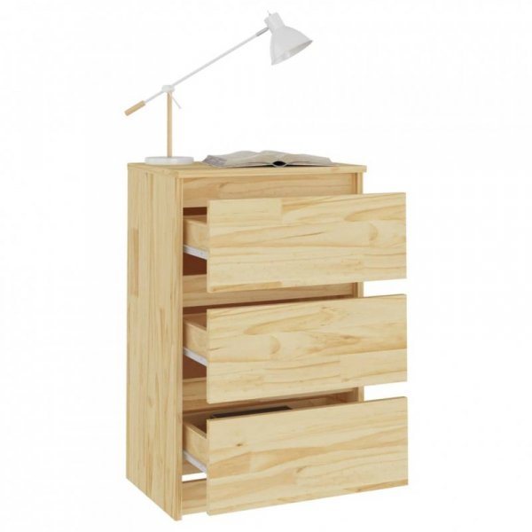 Szafki nocne, 2 szt., 40x29,5x64 cm, lite drewno sosnowe