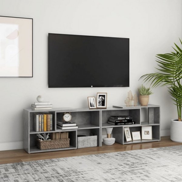 Szafka pod TV, szarość betonu, 149x30x52 cm