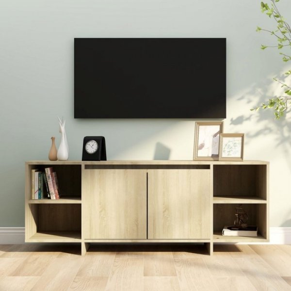 Szafka pod TV, dąb sonoma, 130x35x50 cm materiał drewnopochodny