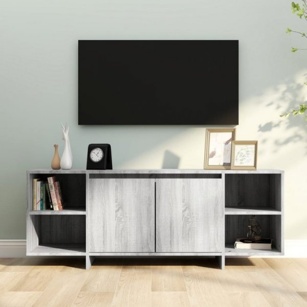 Szafka pod TV, szary dąb sonoma, 130x35x50 cm