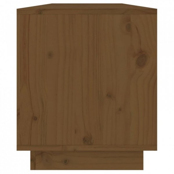 Szafka pod TV, miodowy brąz 110,5x34x40 cm, lite drewno sosnowe