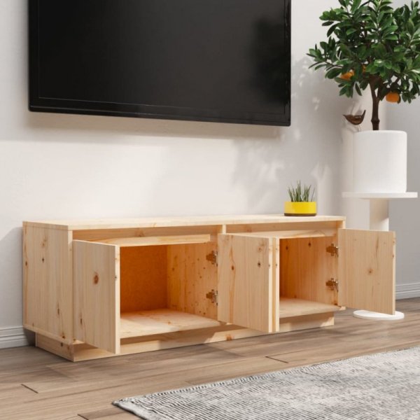 Szafka pod telewizor, 110x34x40 cm, lite drewno sosnowe