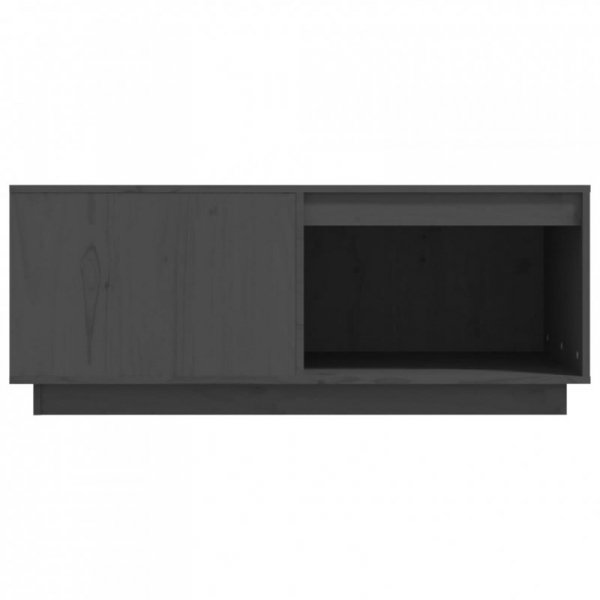 Stolik kawowy, szary, 100x100x40 cm, lite drewno sosnowe