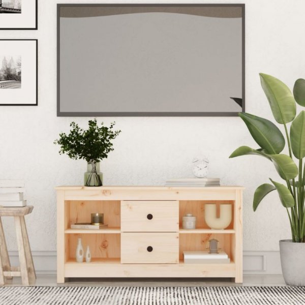 Szafka pod telewizor, 103x36,5x52 cm, lite drewno sosnowe