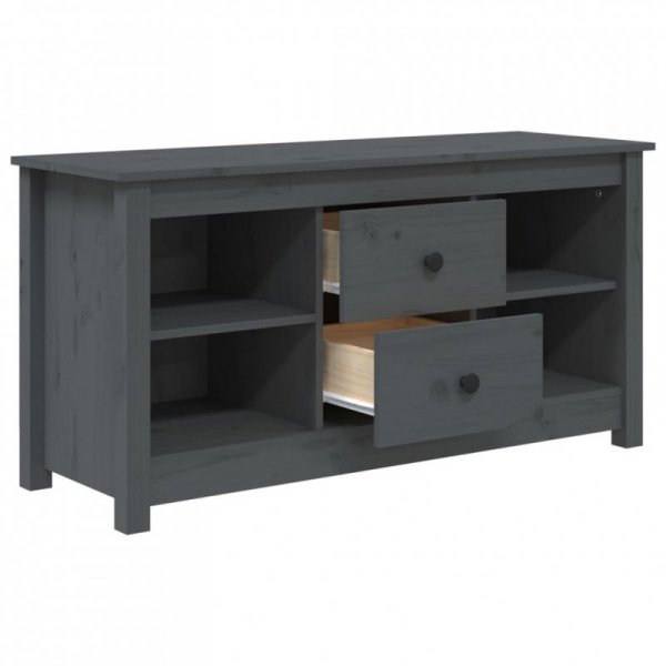Szafka pod telewizor, szara, 103x36,5x52 cm, drewno sosnowe
