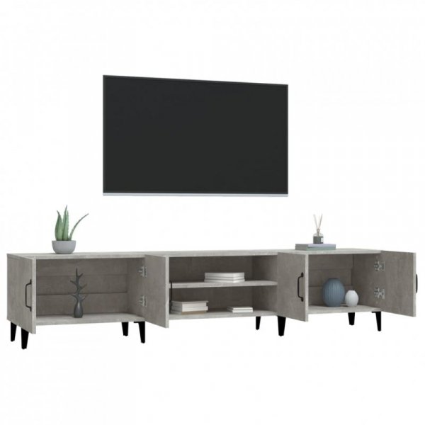 Szafka pod TV, szarość betonu, 180x31,5x40 cm