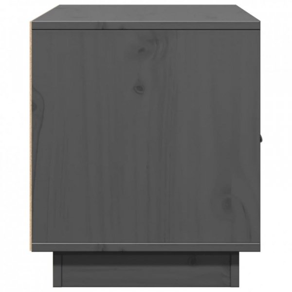 Szafka pod TV, szara, 80x34x40 cm, lite drewno sosnowe