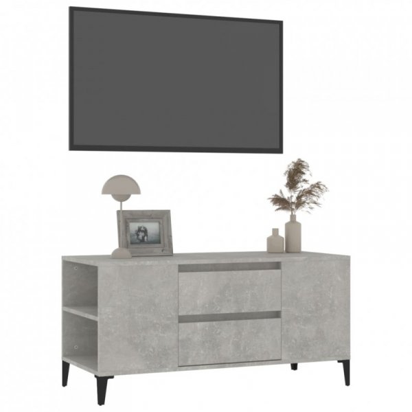 Szafka pod TV, szarość betonu, 102x44,5x50 cm