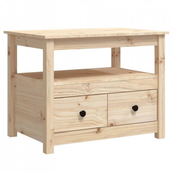 Stolik kawowy, 71x49x55 cm, lite drewno sosnowe