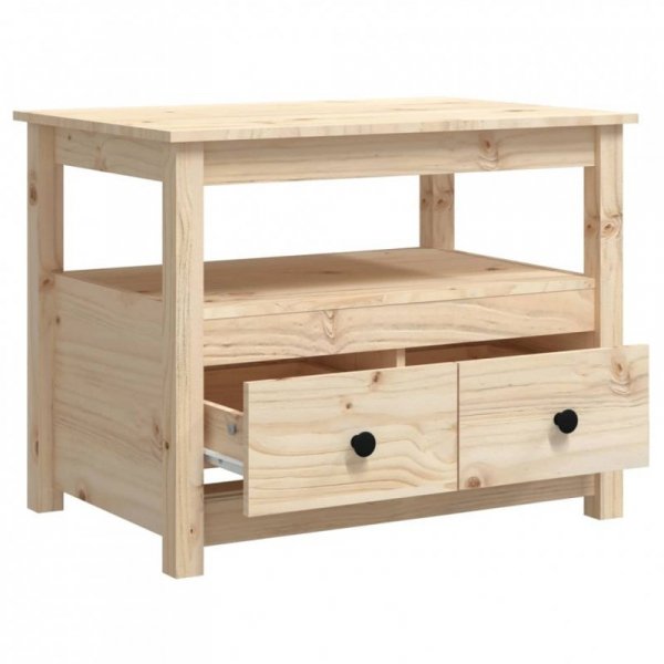 Stolik kawowy, 71x49x55 cm, lite drewno sosnowe