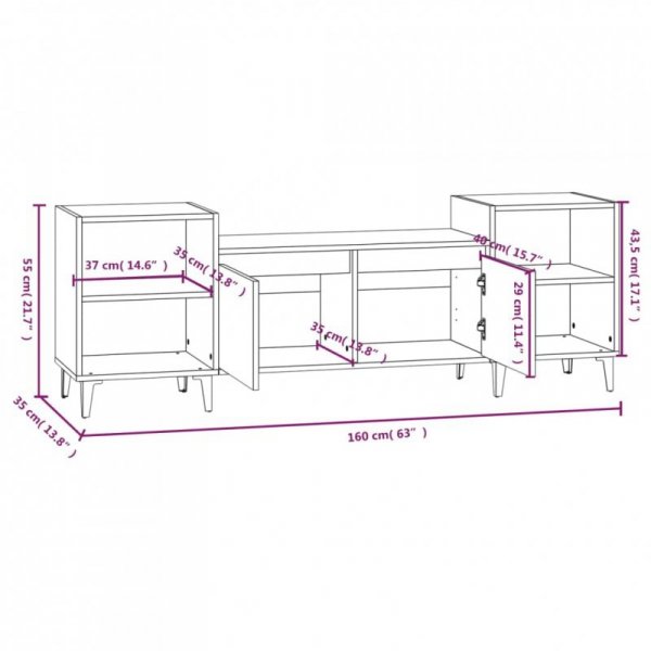 Szafka pod TV, biała, 80x36x50 cm, materiał drewnopochodny