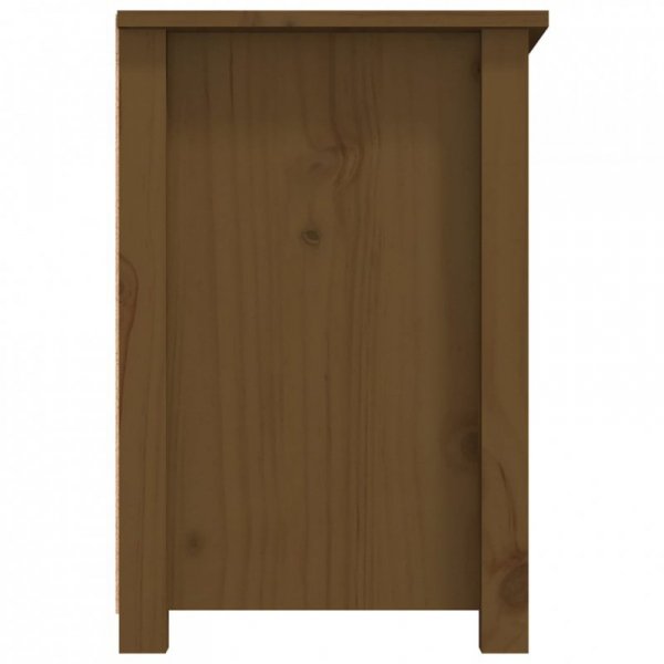 Szafka pod TV, miodowy brąz, 79x35x52 cm, lite drewno sosnowe