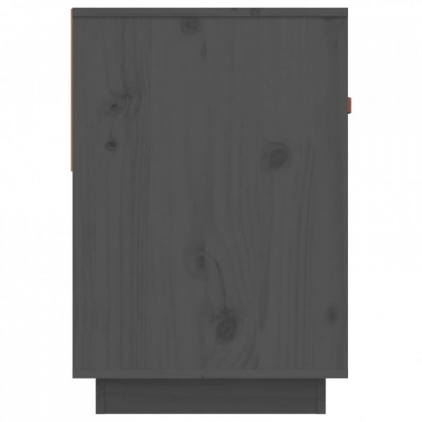 Szafka pod telewizor, szara, 90x40x60 cm, lite drewno sosnowe