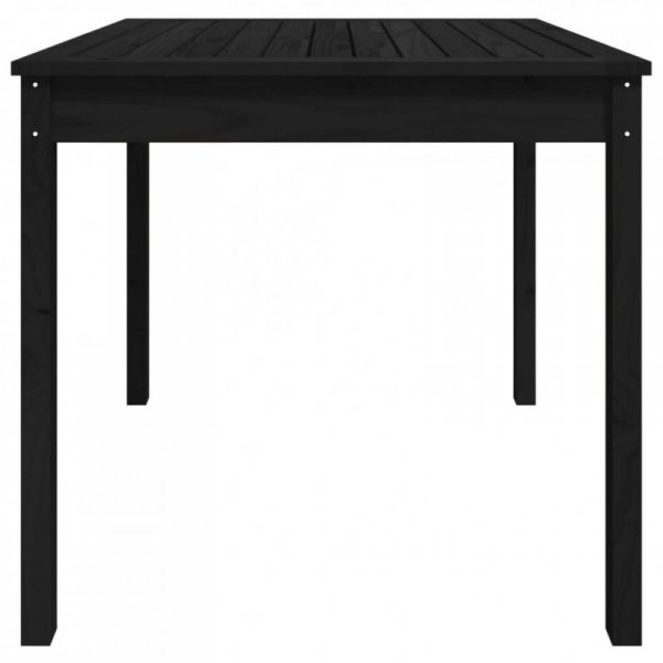 Stolik ogrodowy, czarny, 82,5x82,5x76 cm, lite drewno sosnowe