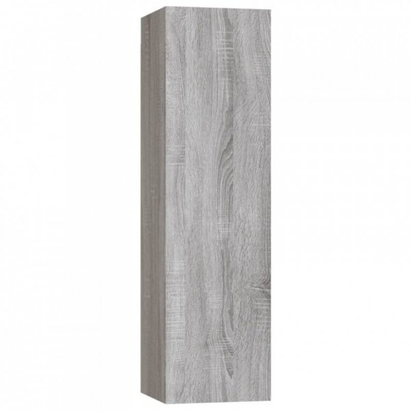 Wiszące szafki TV, 2 szt., szary dąb sonoma, 30,5x30x110 cm