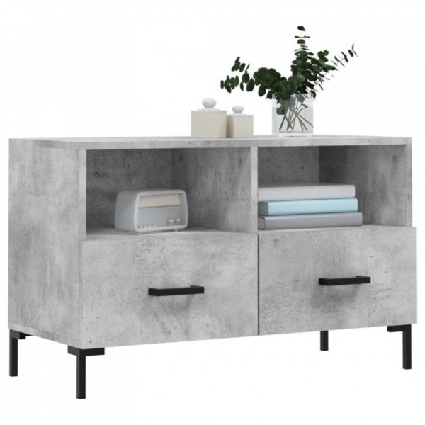 Szafka pod TV, szarość betonu, 80x36x50 cm