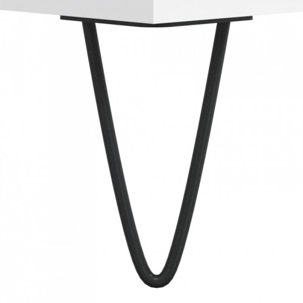 Szafka pod TV, biała, 100x34,5x44,5 cm, materiał drewnopochodny