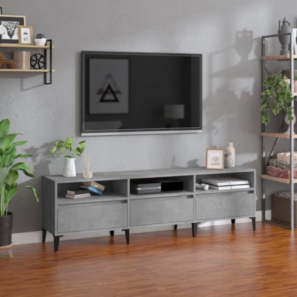 Szafka pod TV, szarość betonu, 150x30x44,5 cm