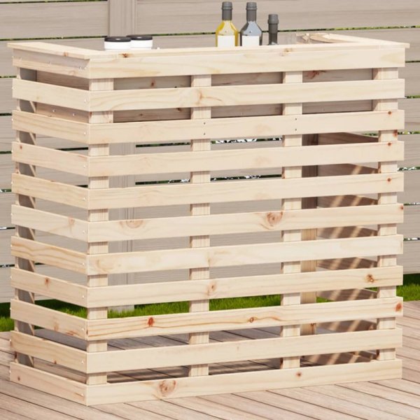 Stolik barowy do ogrodu, 113,5x50x103 cm, lite drewno sosnowe